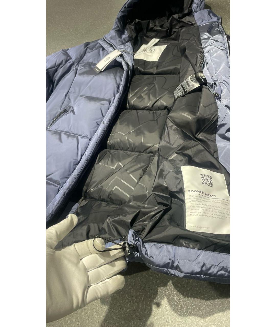 BOGNER Голубой полиамидовый пуховик, фото 8