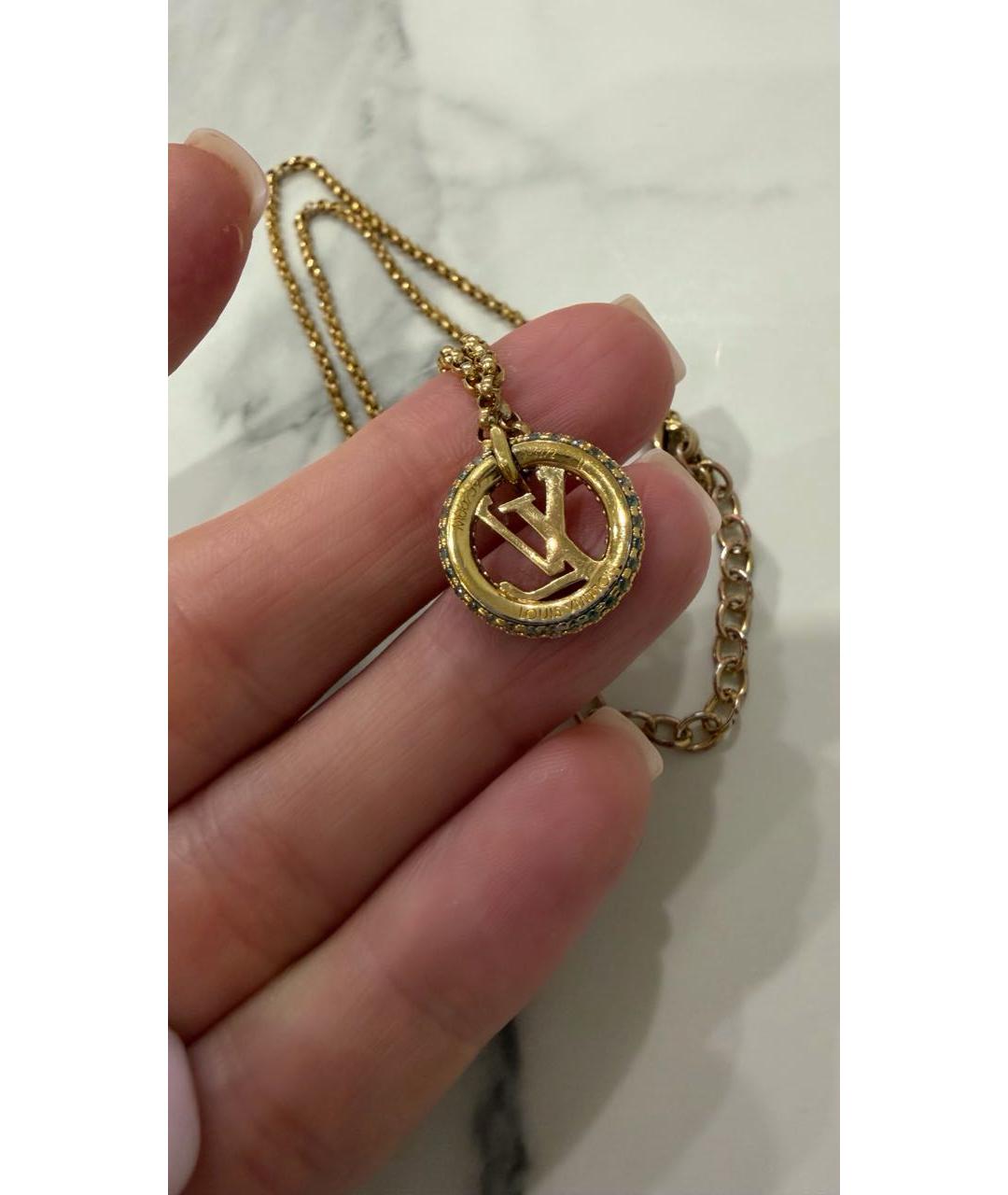 LOUIS VUITTON Золотое металлическое колье, фото 4