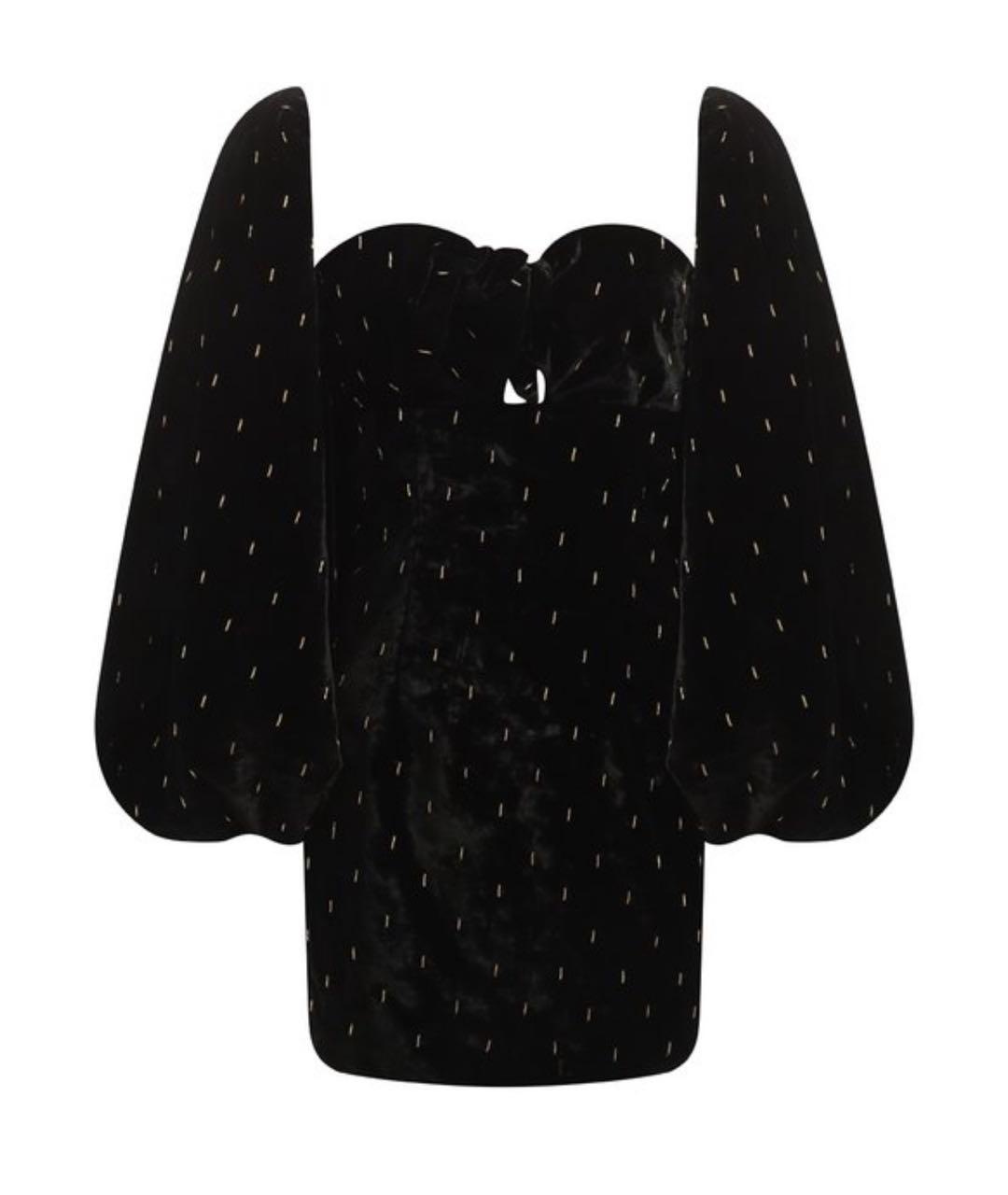 THE ATTICO Черное вискозное коктейльное платье, фото 6