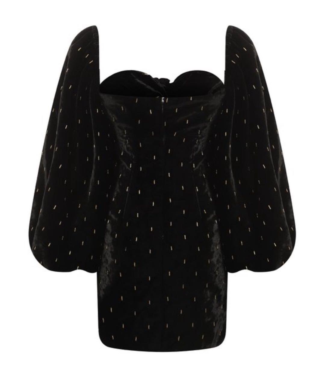 THE ATTICO Черное вискозное коктейльное платье, фото 2