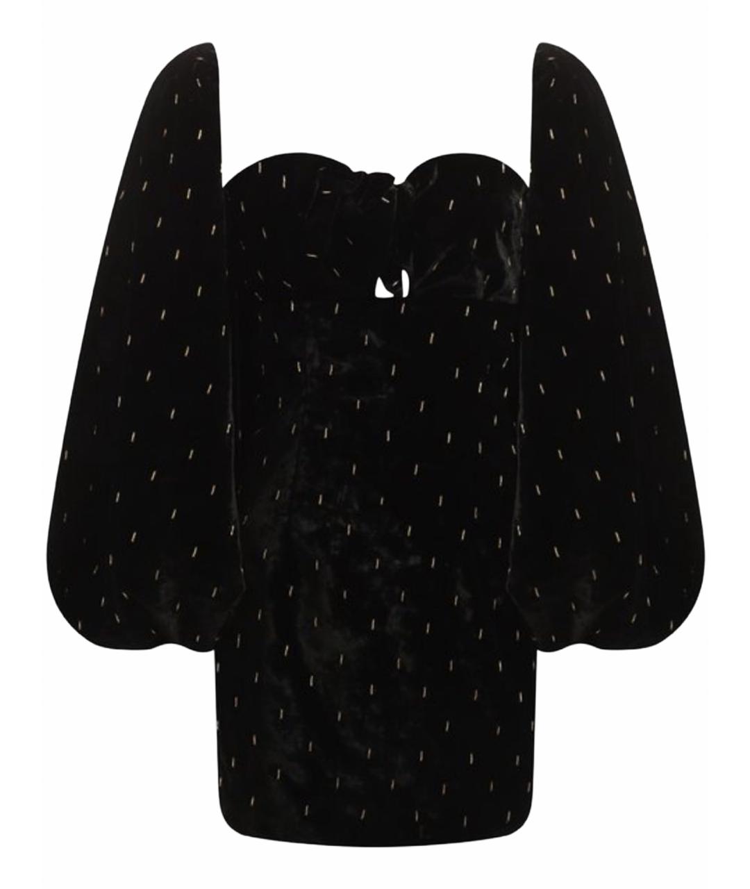 THE ATTICO Черное вискозное коктейльное платье, фото 1