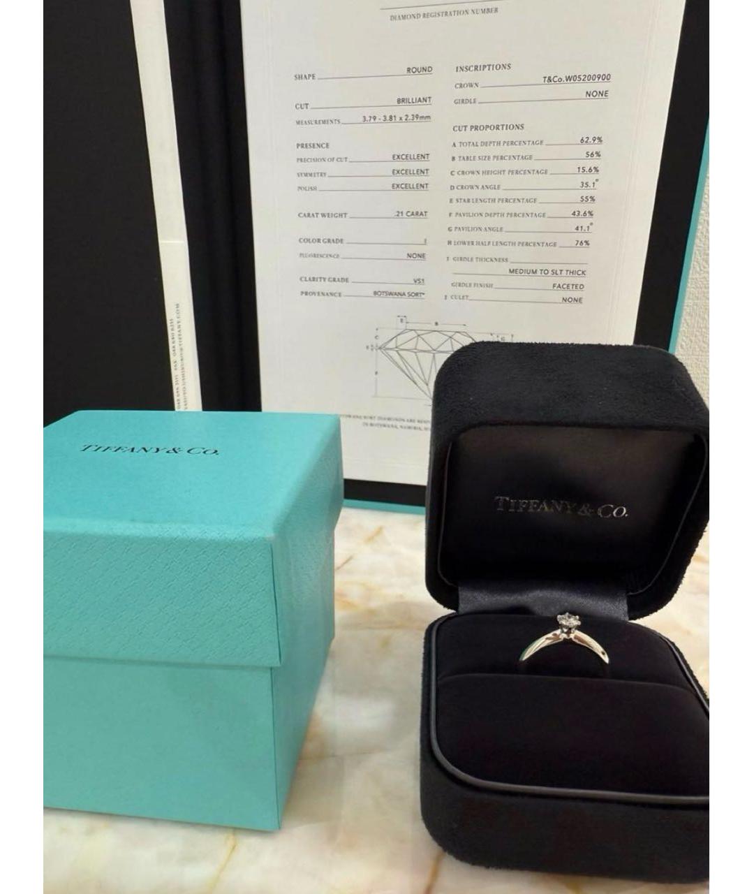 TIFFANY&CO Серебряное платиновое кольцо, фото 5