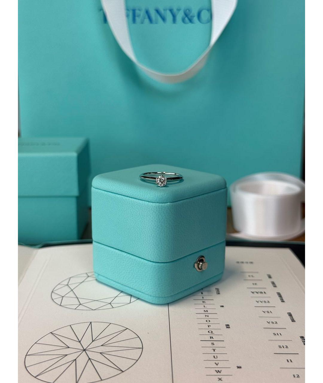 TIFFANY&CO Серебряное платиновое кольцо, фото 5