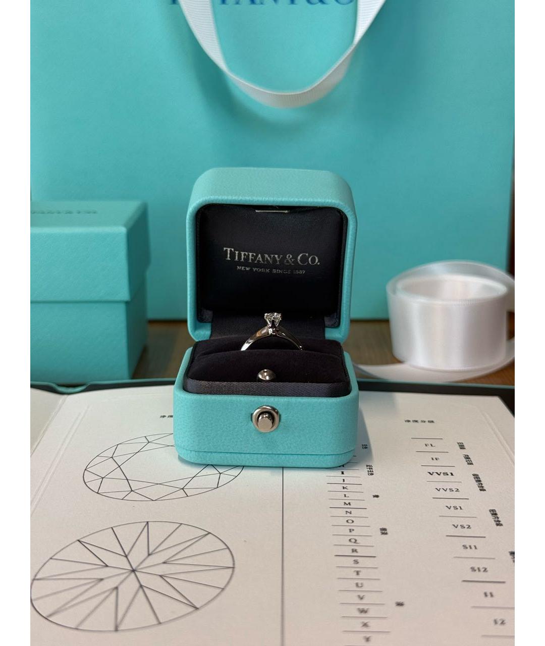 TIFFANY&CO Серебряное платиновое кольцо, фото 3