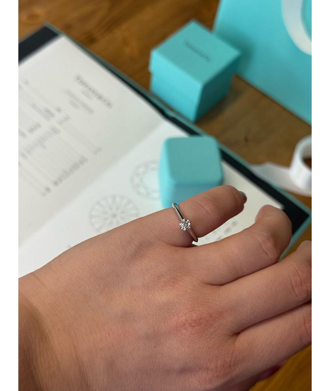 TIFFANY&CO Серебряное платиновое кольцо, фото 6