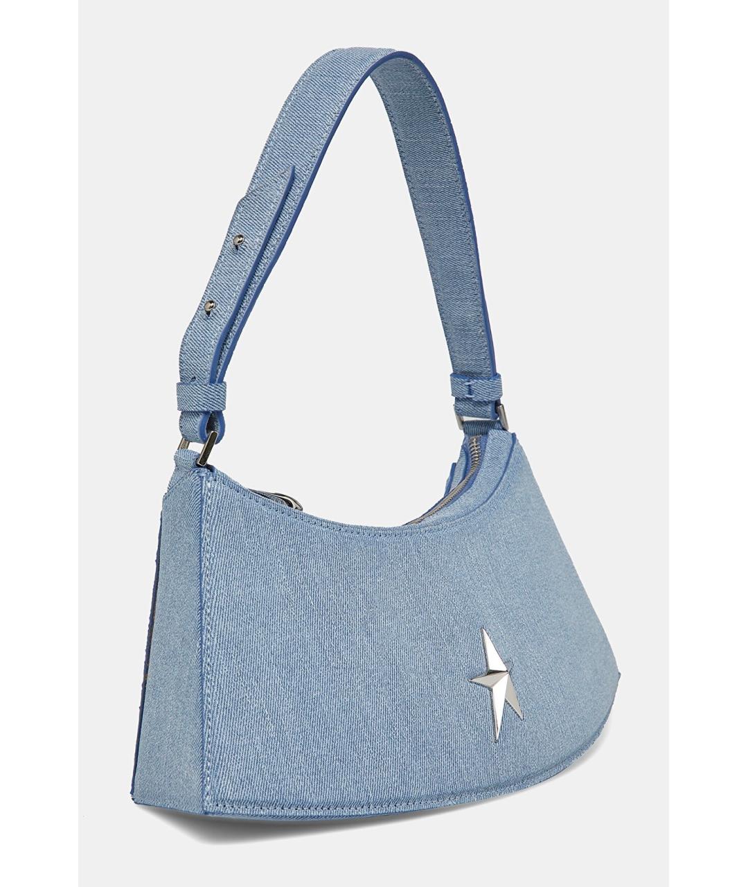 MUGLER Голубая тканевая сумка с короткими ручками, фото 2