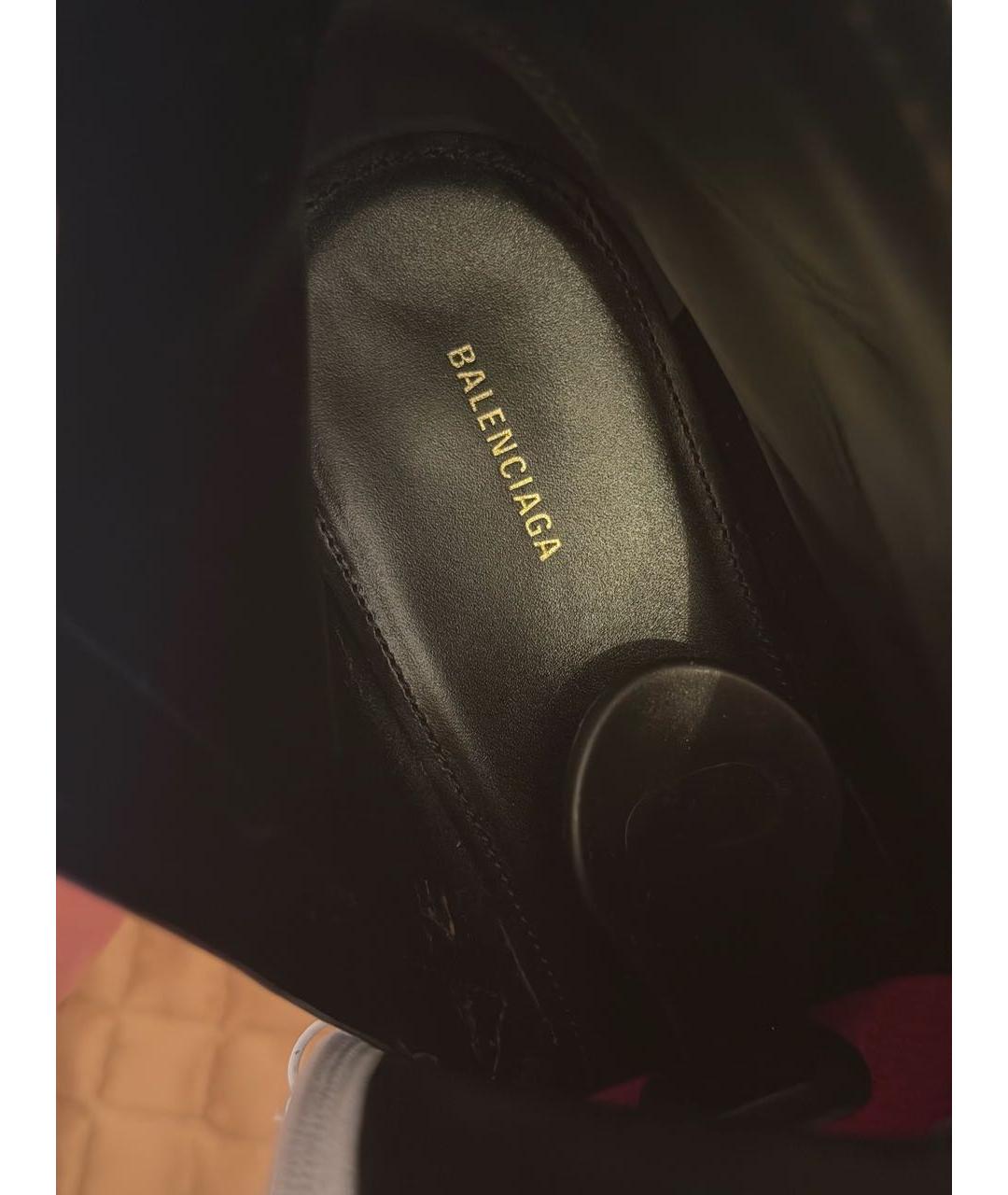 BALENCIAGA Серебряные кожаные ботильоны, фото 3