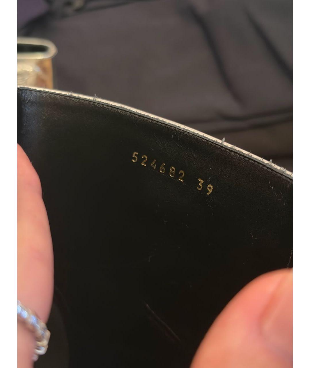 BALENCIAGA Серебряные кожаные ботильоны, фото 4