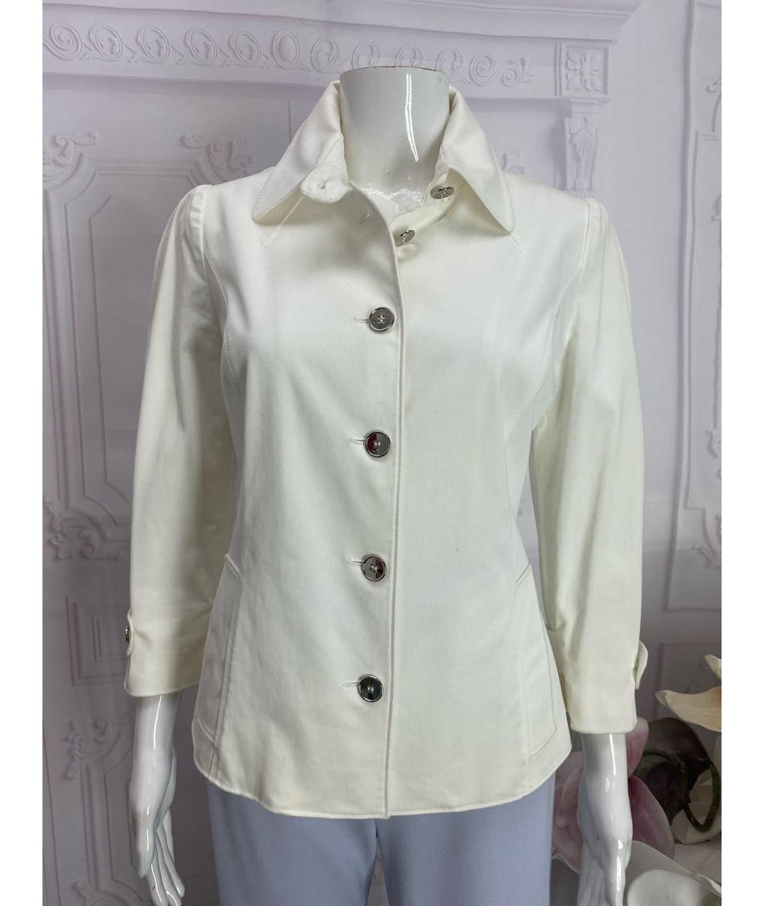 DOLCE&GABBANA Белый хлопковый жакет/пиджак, фото 6