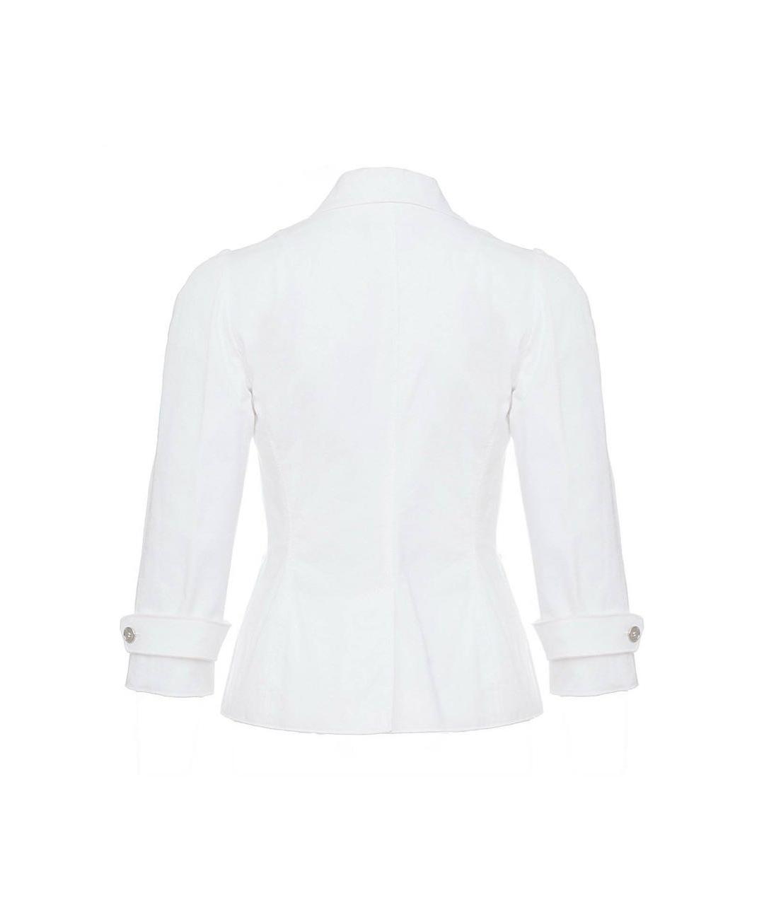 DOLCE&GABBANA Белый хлопковый жакет/пиджак, фото 2