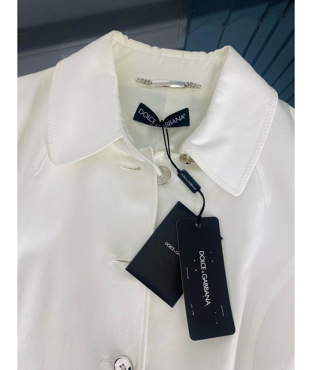 DOLCE&GABBANA Белый хлопковый жакет/пиджак, фото 3