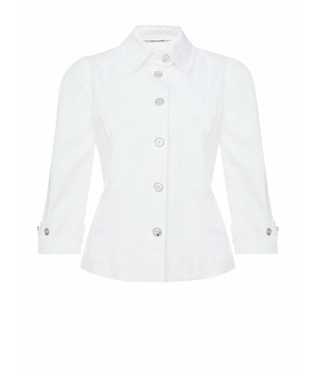 DOLCE&GABBANA Белый хлопковый жакет/пиджак, фото 1