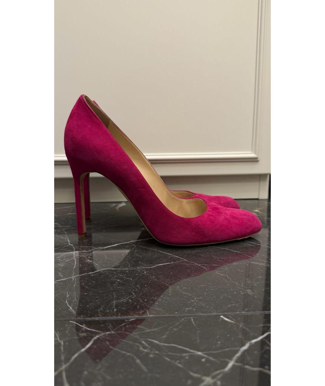 MANOLO BLAHNIK Фуксия замшевые туфли, фото 9