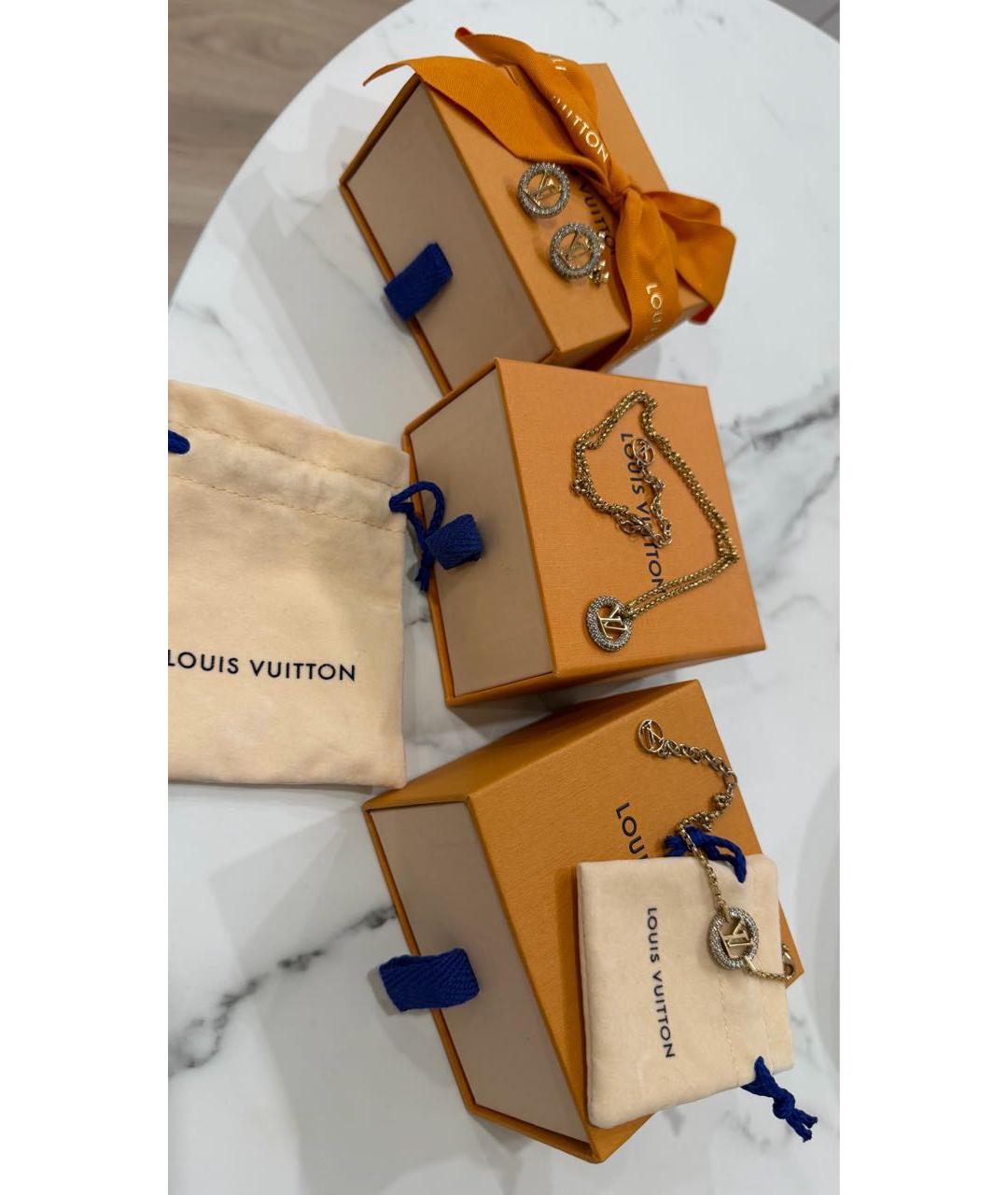 LOUIS VUITTON Золотой металлический браслет, фото 4