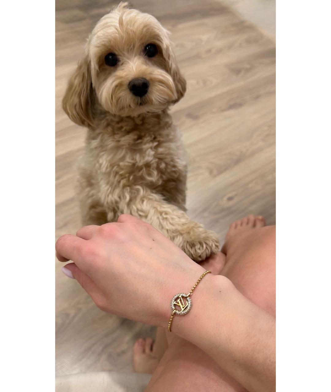 LOUIS VUITTON Золотой металлический браслет, фото 3