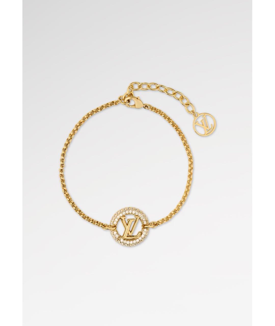 LOUIS VUITTON Золотой металлический браслет, фото 5