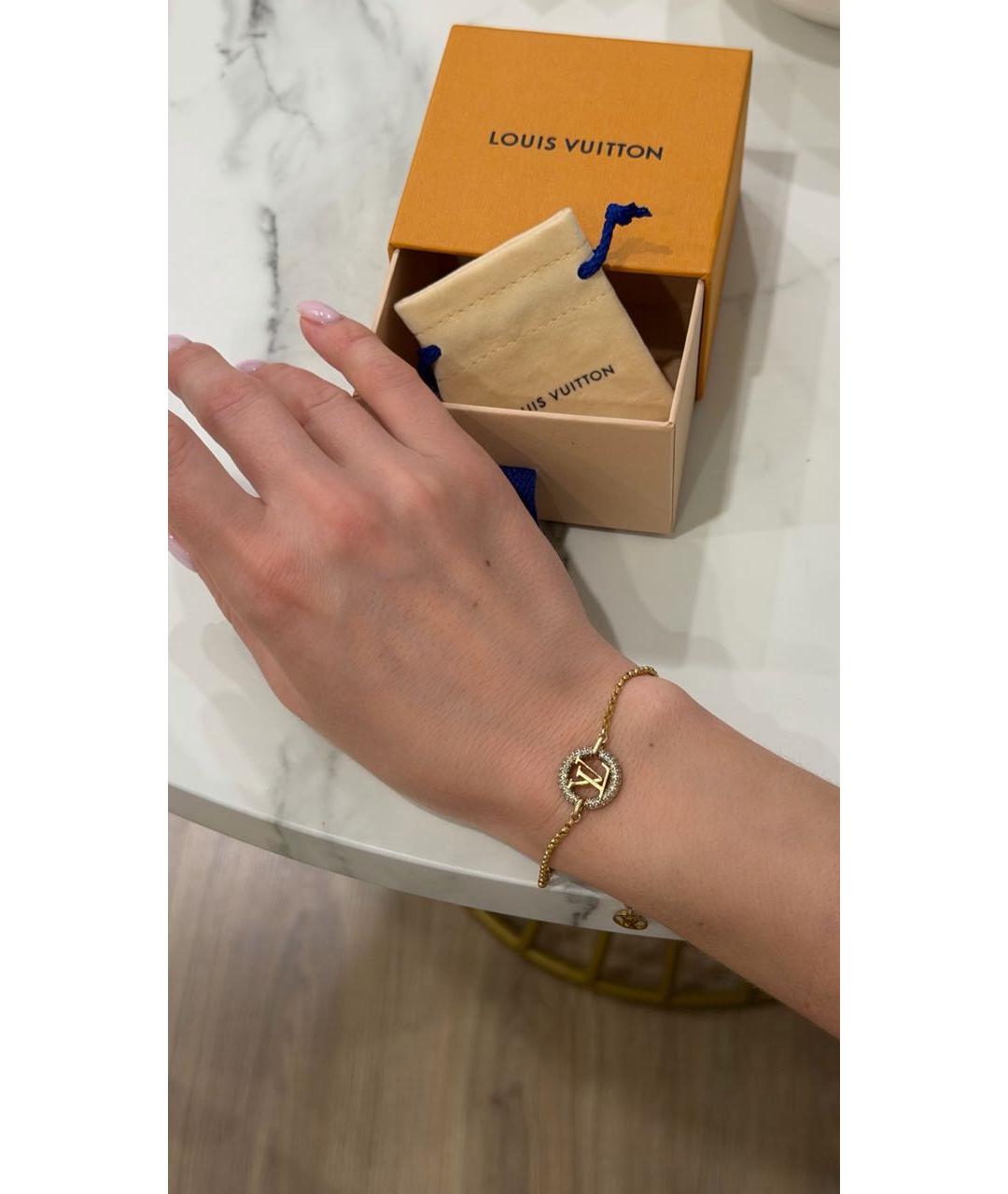 LOUIS VUITTON Золотой металлический браслет, фото 2
