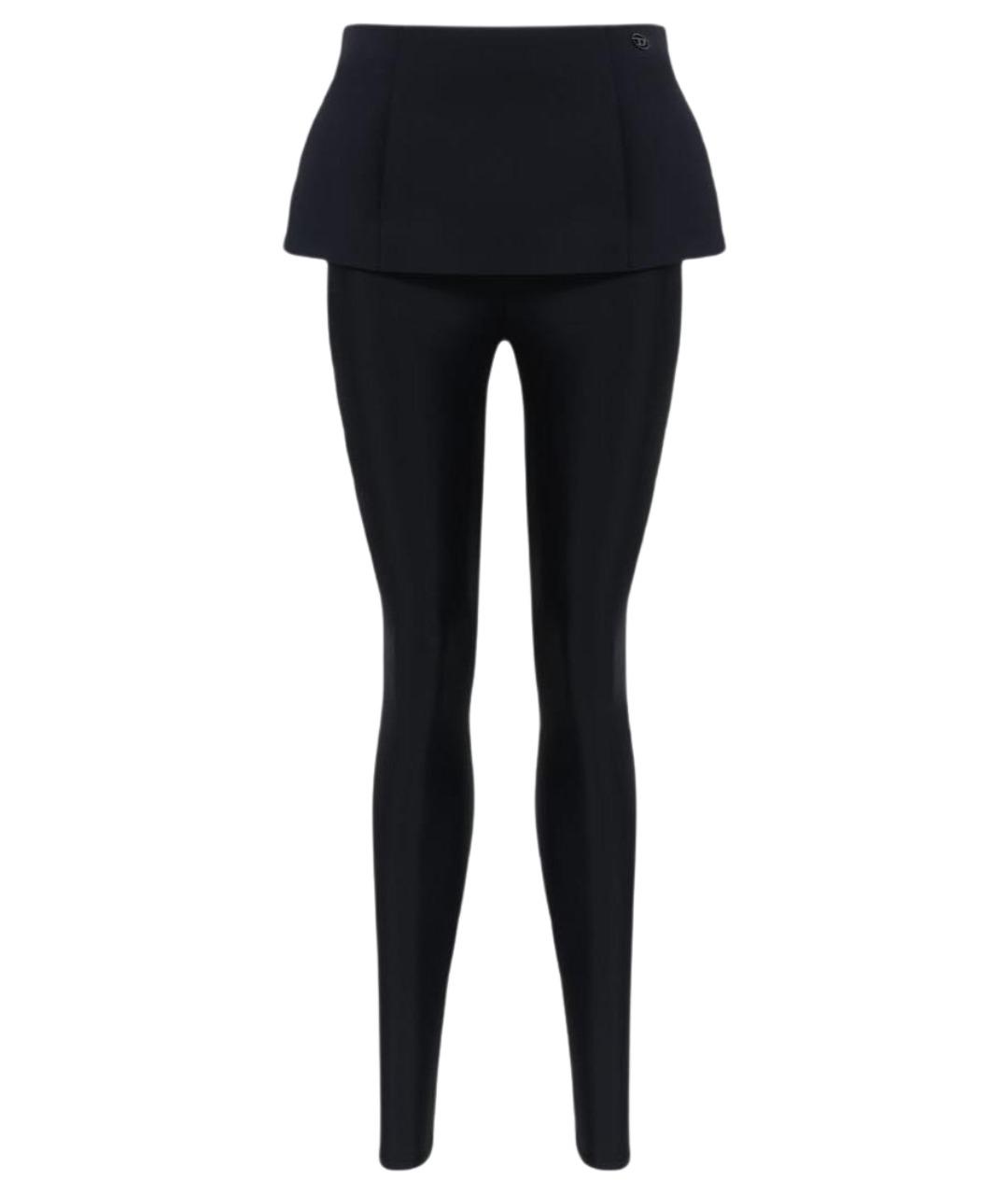 DIESEL Черные полиэстеровые леггинсы и велосипедки, фото 1