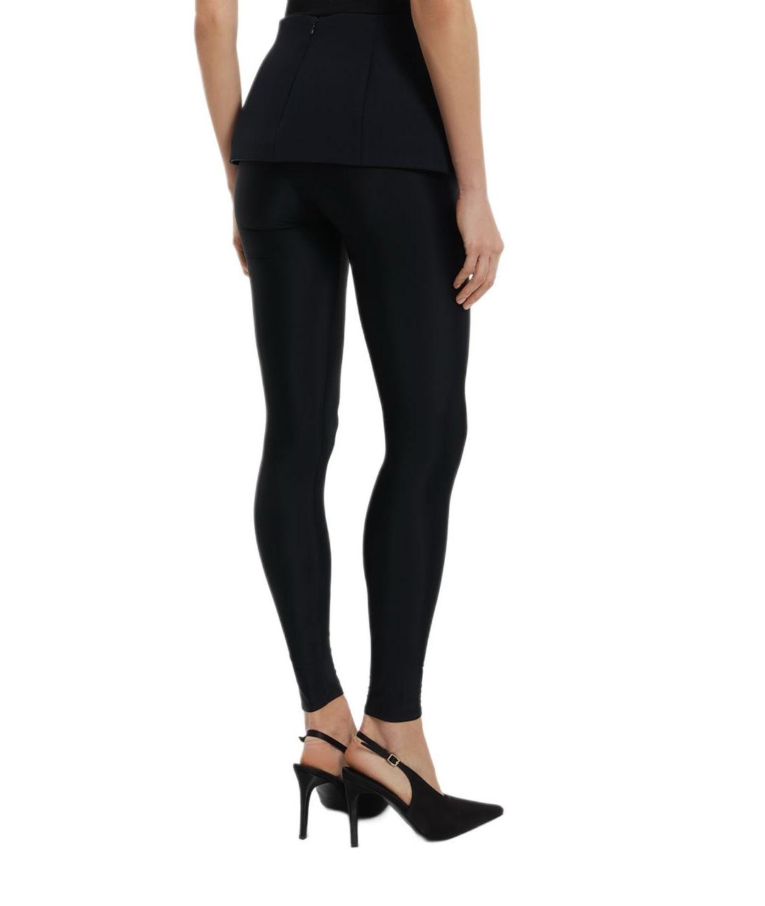 DIESEL Черные полиэстеровые леггинсы и велосипедки, фото 3