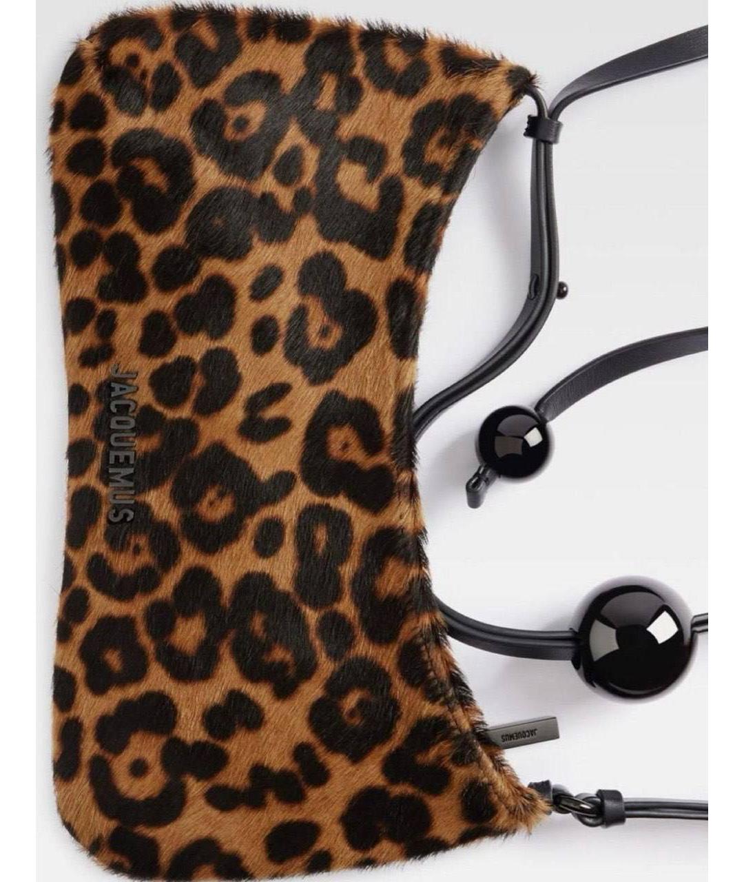 JACQUEMUS Меховая сумка с короткими ручками, фото 5