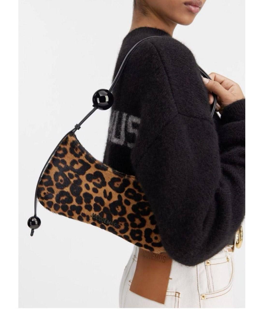 JACQUEMUS Меховая сумка с короткими ручками, фото 3