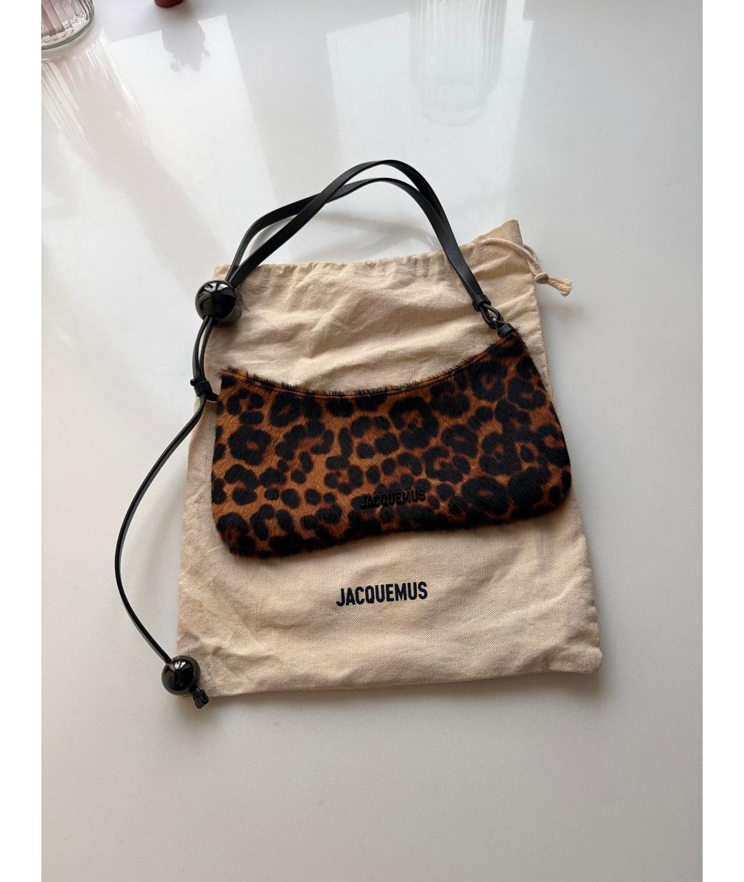 JACQUEMUS Меховая сумка с короткими ручками, фото 6