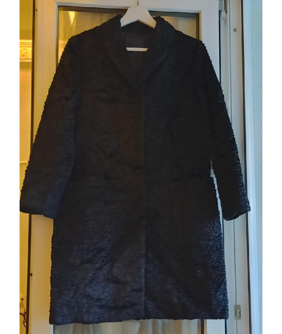 'S MAX MARA Черное ацетатное пальто, фото 4