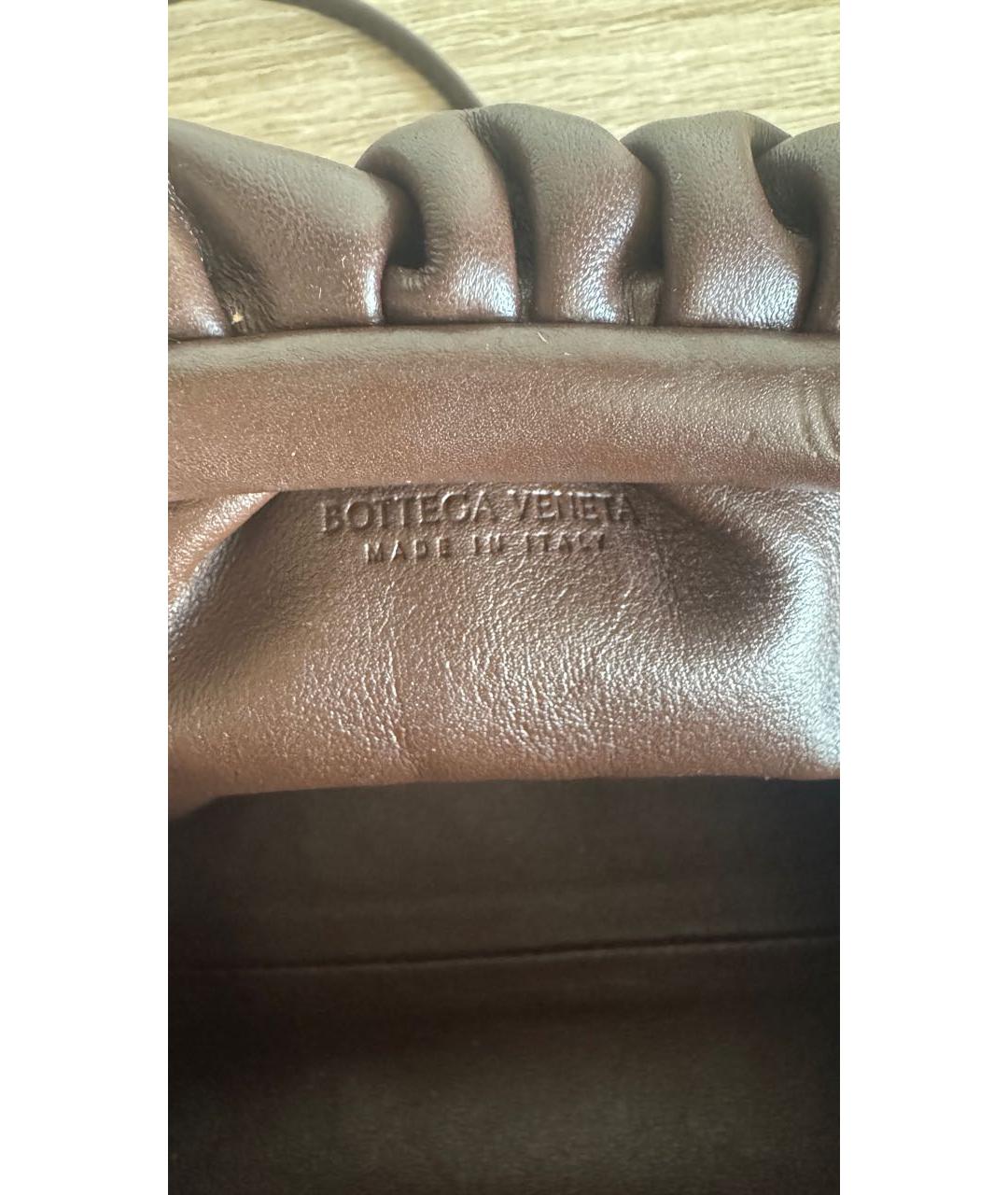 BOTTEGA VENETA Коричневая кожаная сумка через плечо, фото 8