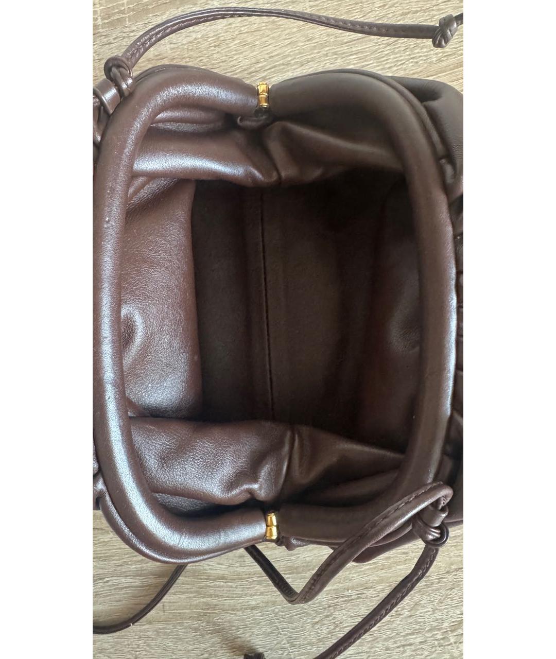 BOTTEGA VENETA Коричневая кожаная сумка через плечо, фото 7