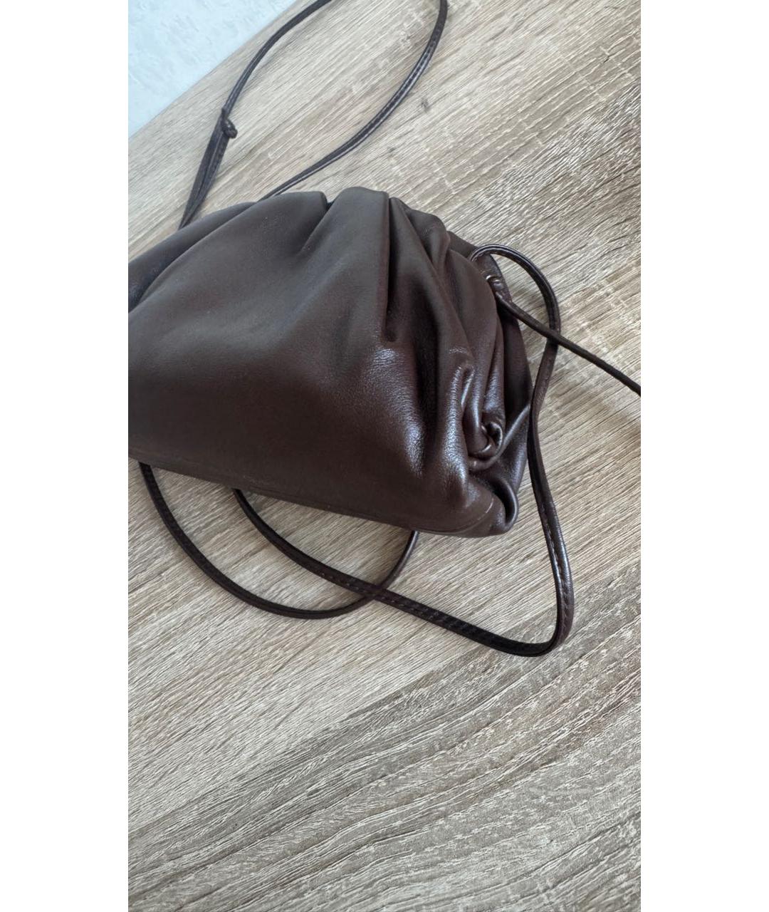 BOTTEGA VENETA Коричневая кожаная сумка через плечо, фото 3