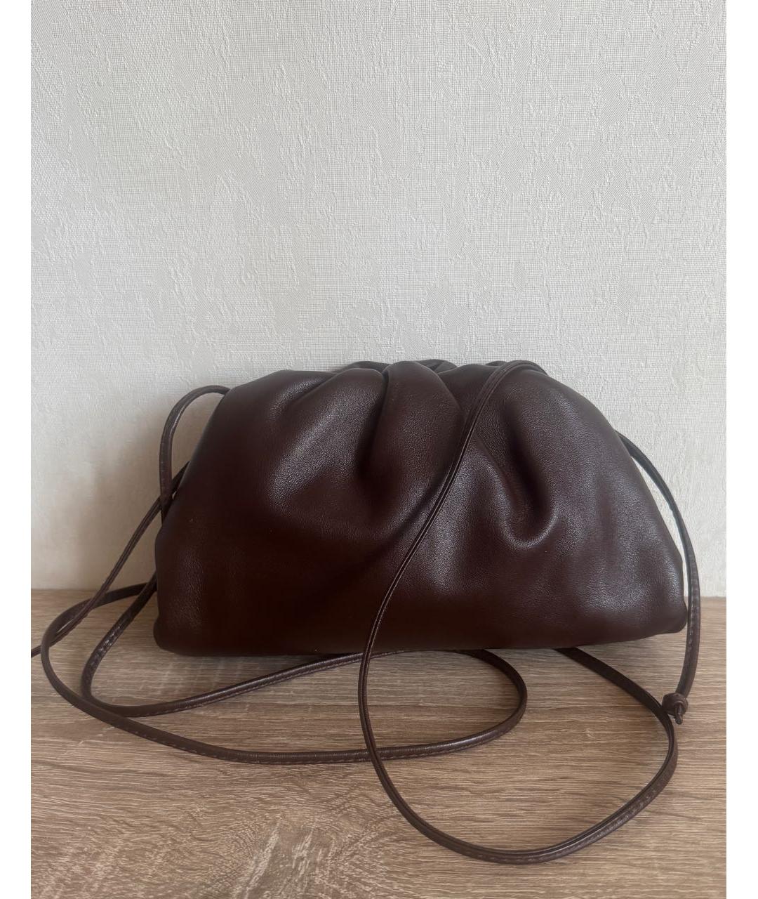 BOTTEGA VENETA Коричневая кожаная сумка через плечо, фото 2