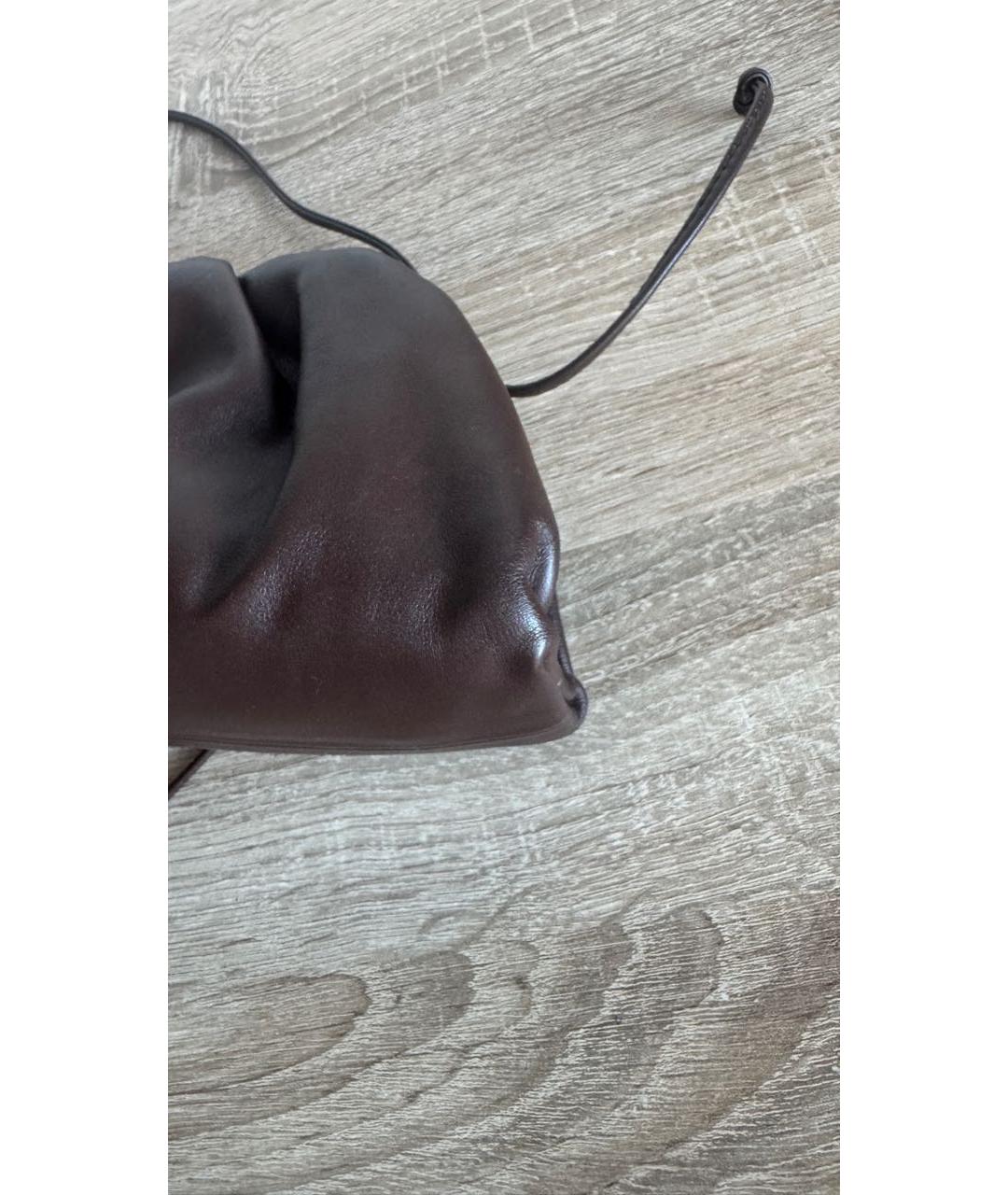 BOTTEGA VENETA Коричневая кожаная сумка через плечо, фото 5