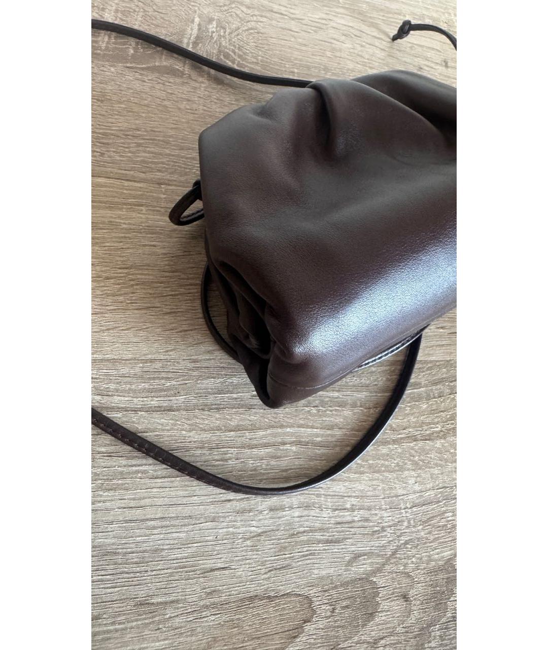 BOTTEGA VENETA Коричневая кожаная сумка через плечо, фото 6
