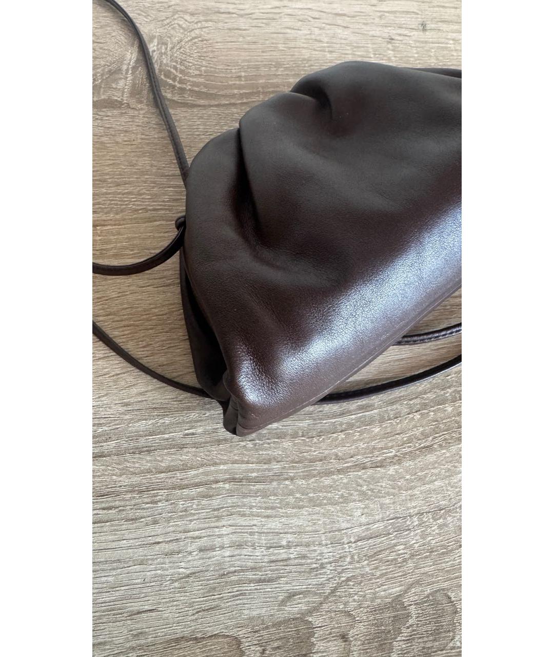 BOTTEGA VENETA Коричневая кожаная сумка через плечо, фото 4