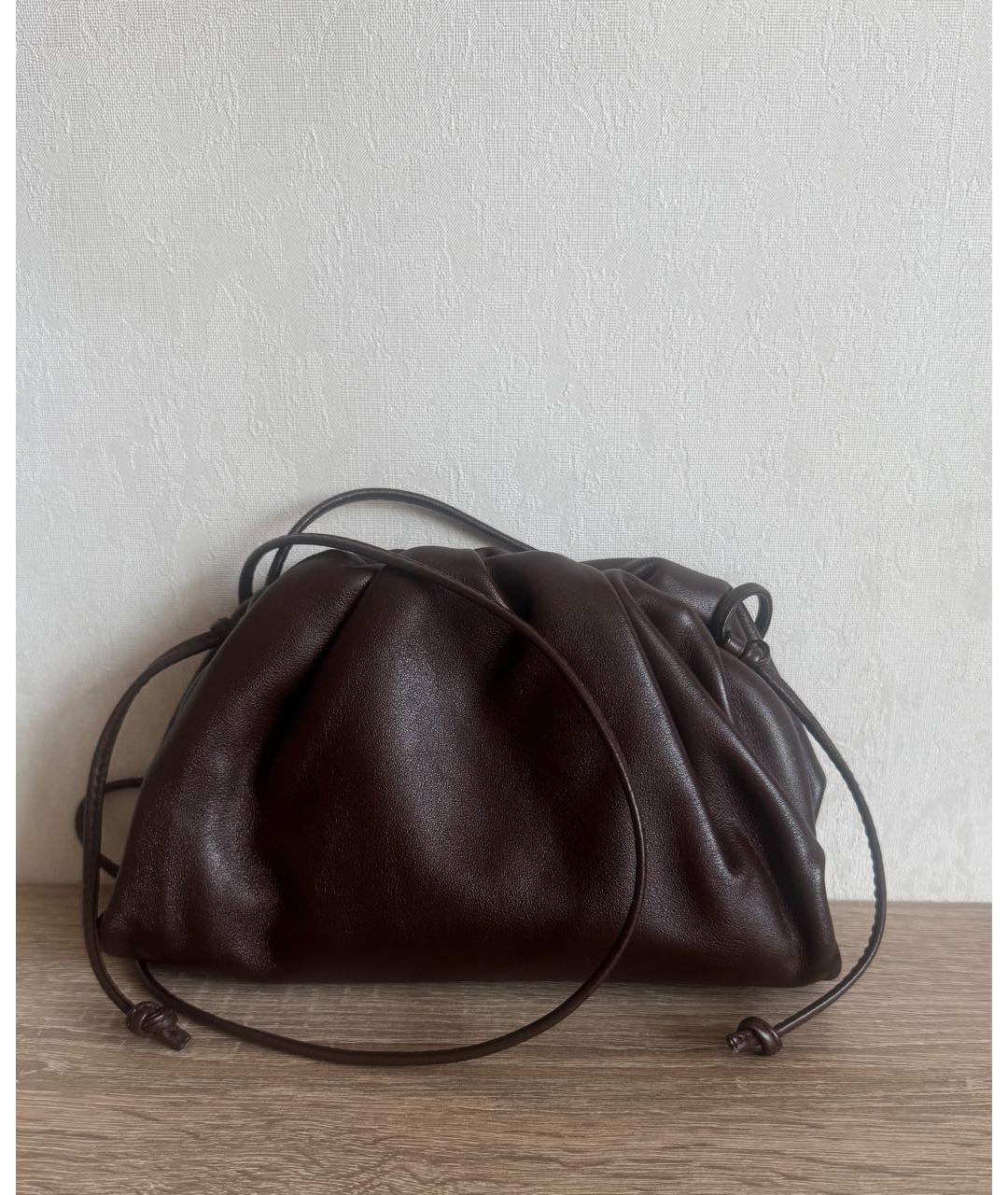 BOTTEGA VENETA Коричневая кожаная сумка через плечо, фото 9