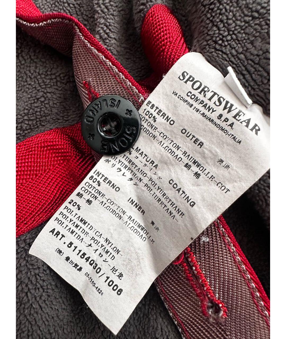 STONE ISLAND Серая хлопковая куртка, фото 5