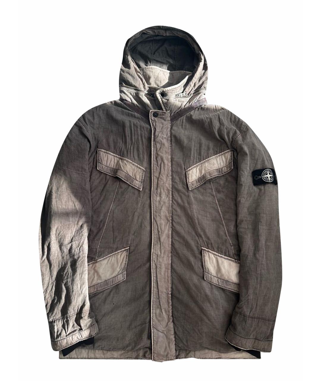 STONE ISLAND Серая хлопковая куртка, фото 1