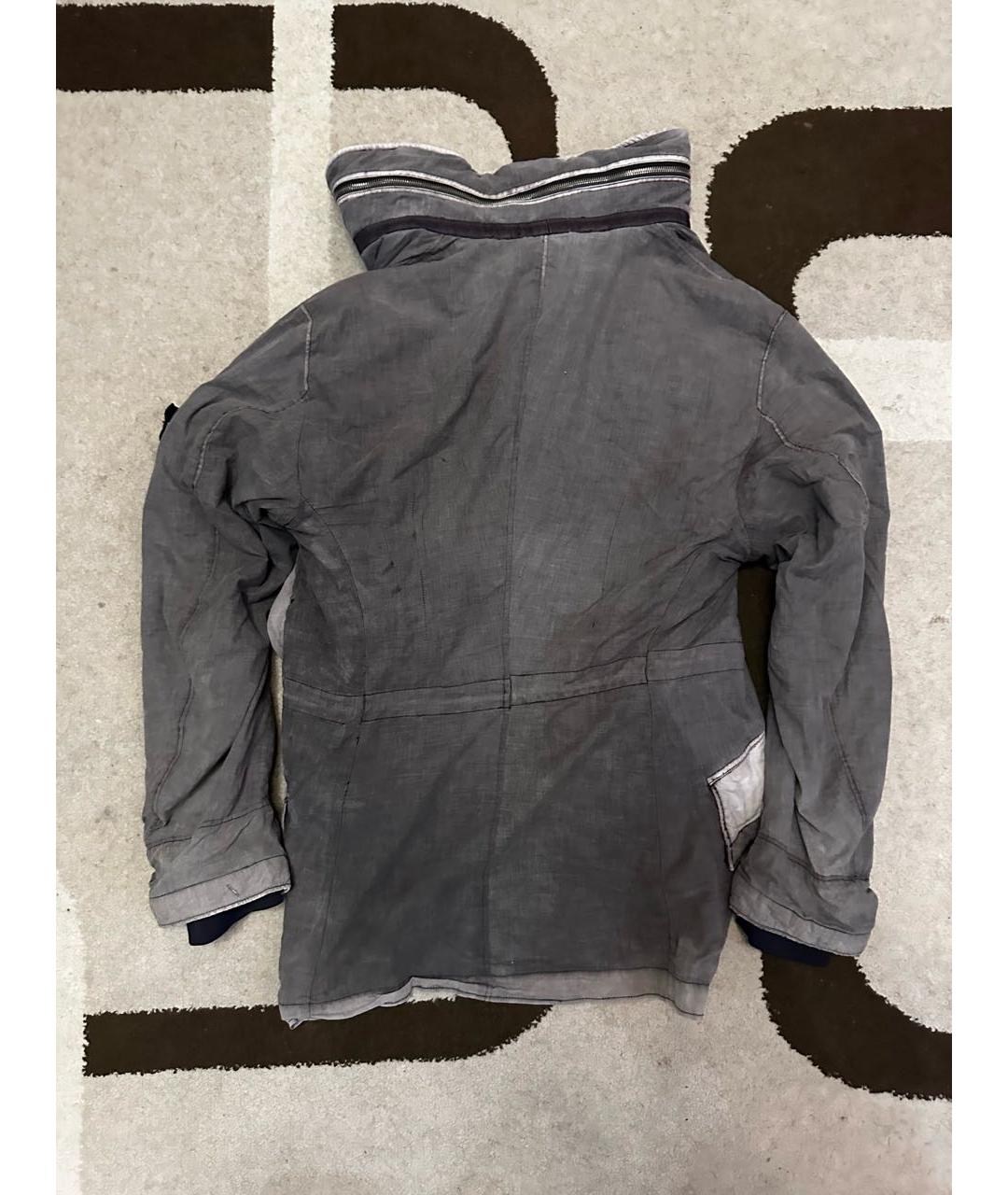 STONE ISLAND Серая хлопковая куртка, фото 6