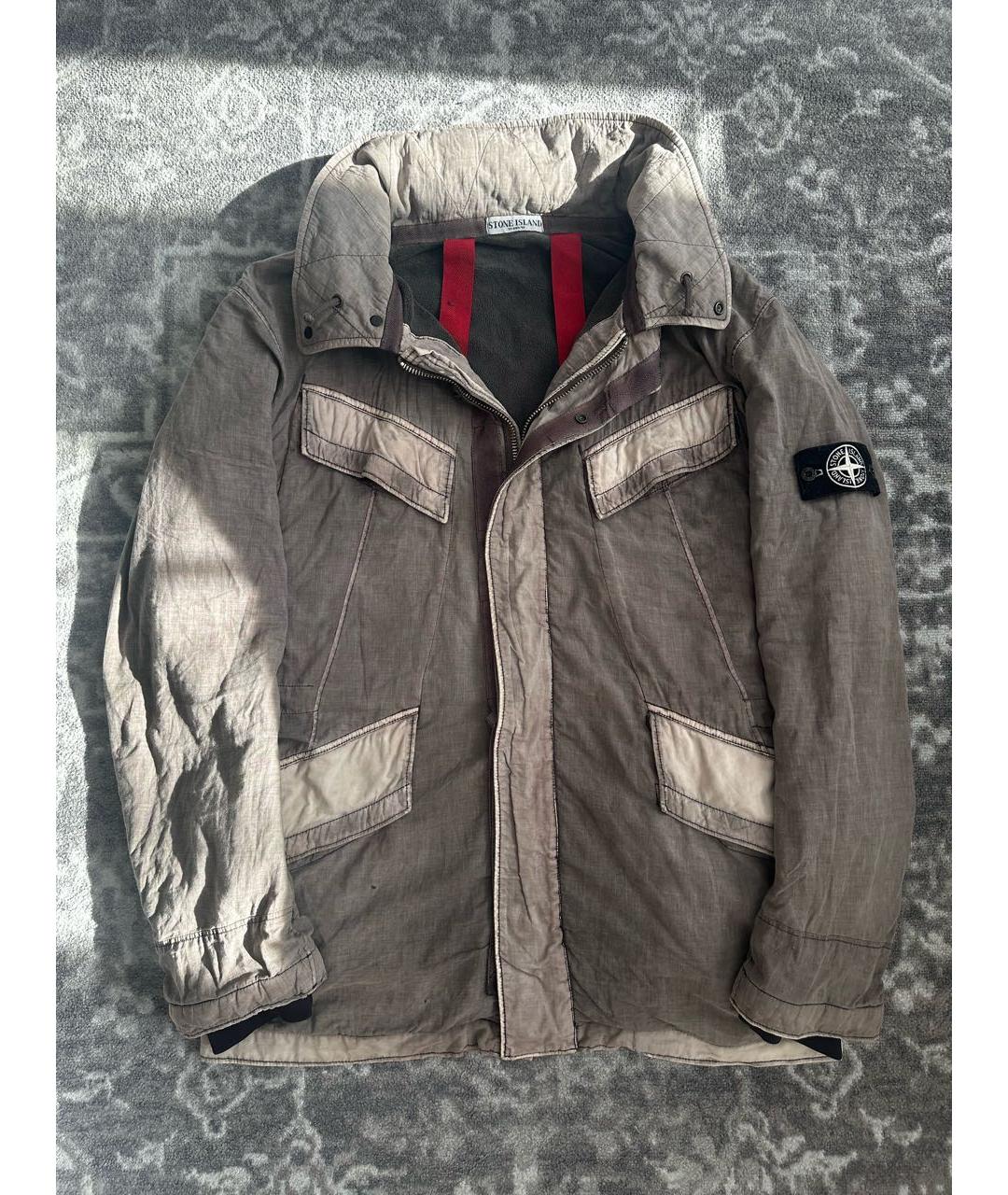 STONE ISLAND Серая хлопковая куртка, фото 7