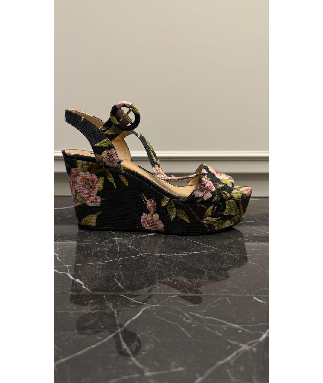 DOLCE&GABBANA Мульти текстильные босоножки, фото 7