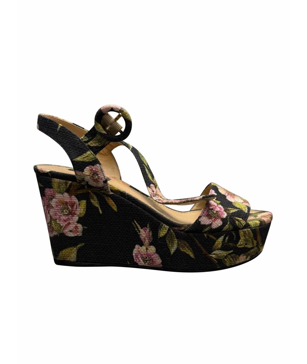 DOLCE&GABBANA Мульти текстильные босоножки, фото 1