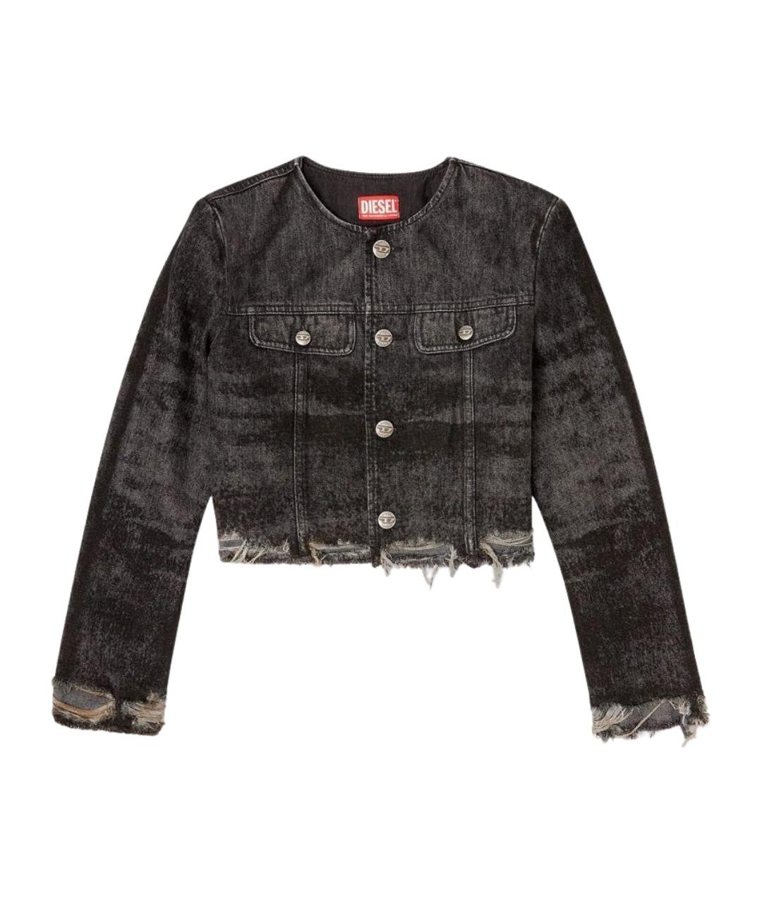 DIESEL Черная хлопковая куртка, фото 1