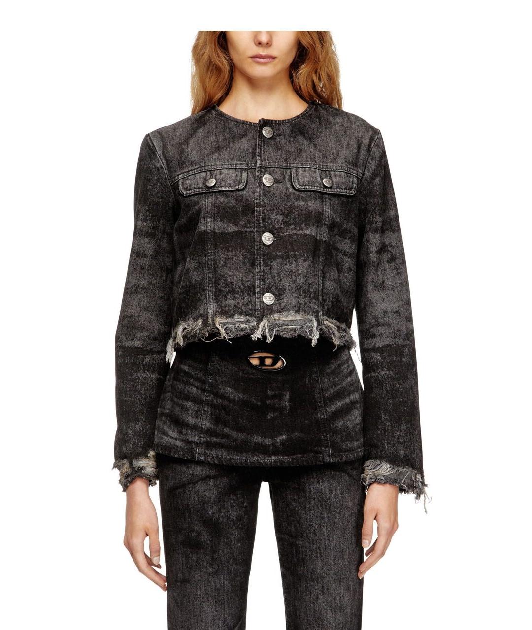 DIESEL Черная хлопковая куртка, фото 2