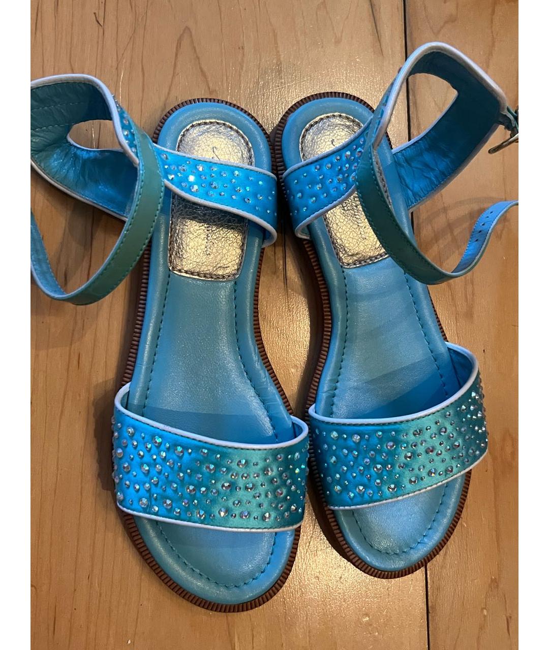 MISS BLUMARINE Бирюзовые туфли из лакированной кожи, фото 2