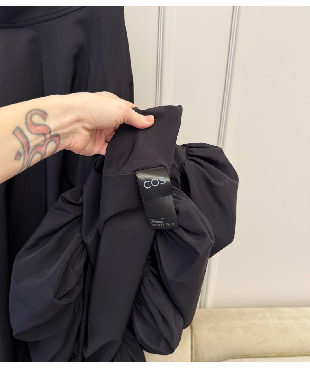 COS Черная юбка миди, фото 3