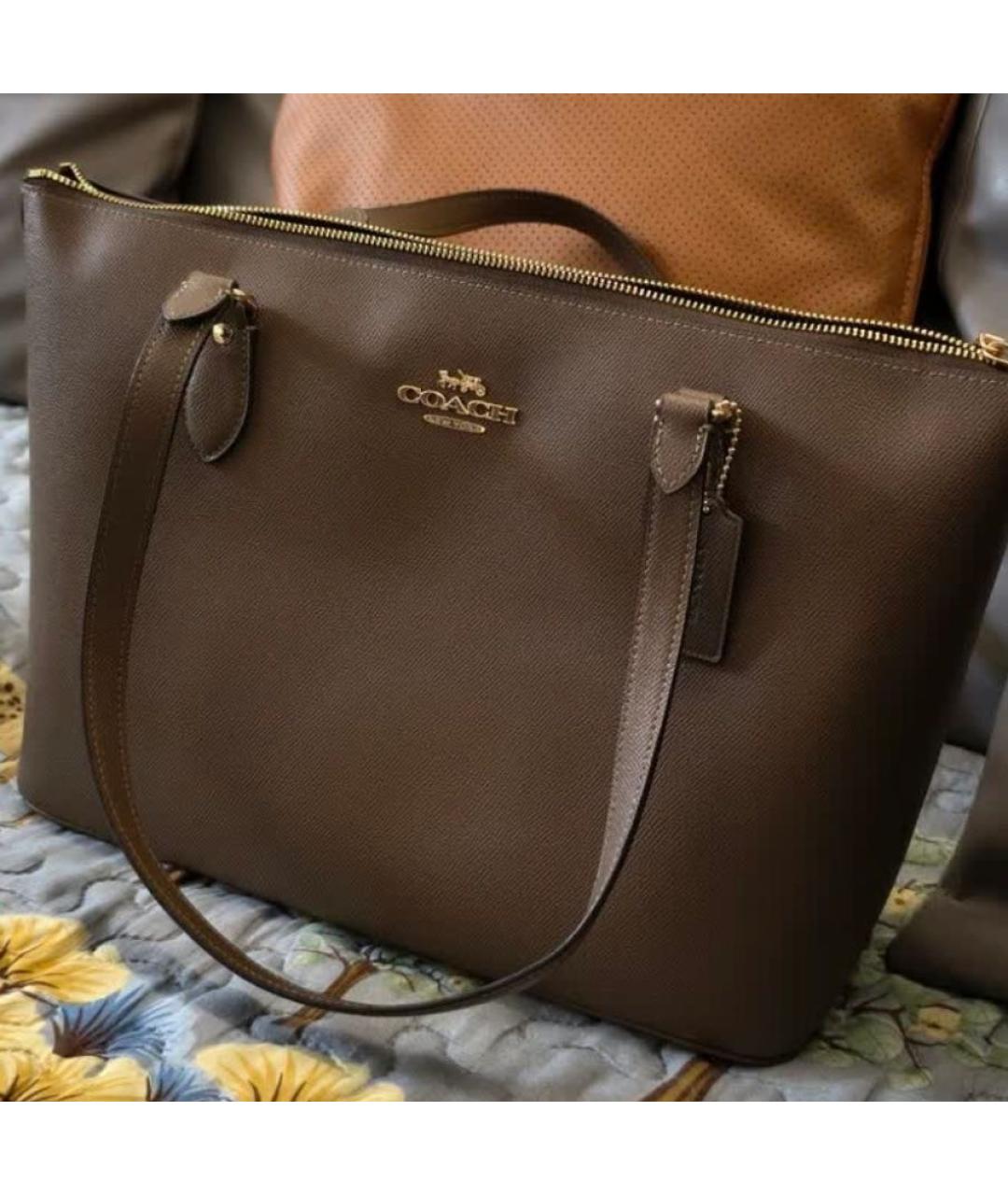 COACH Бежевая сумка тоут, фото 8