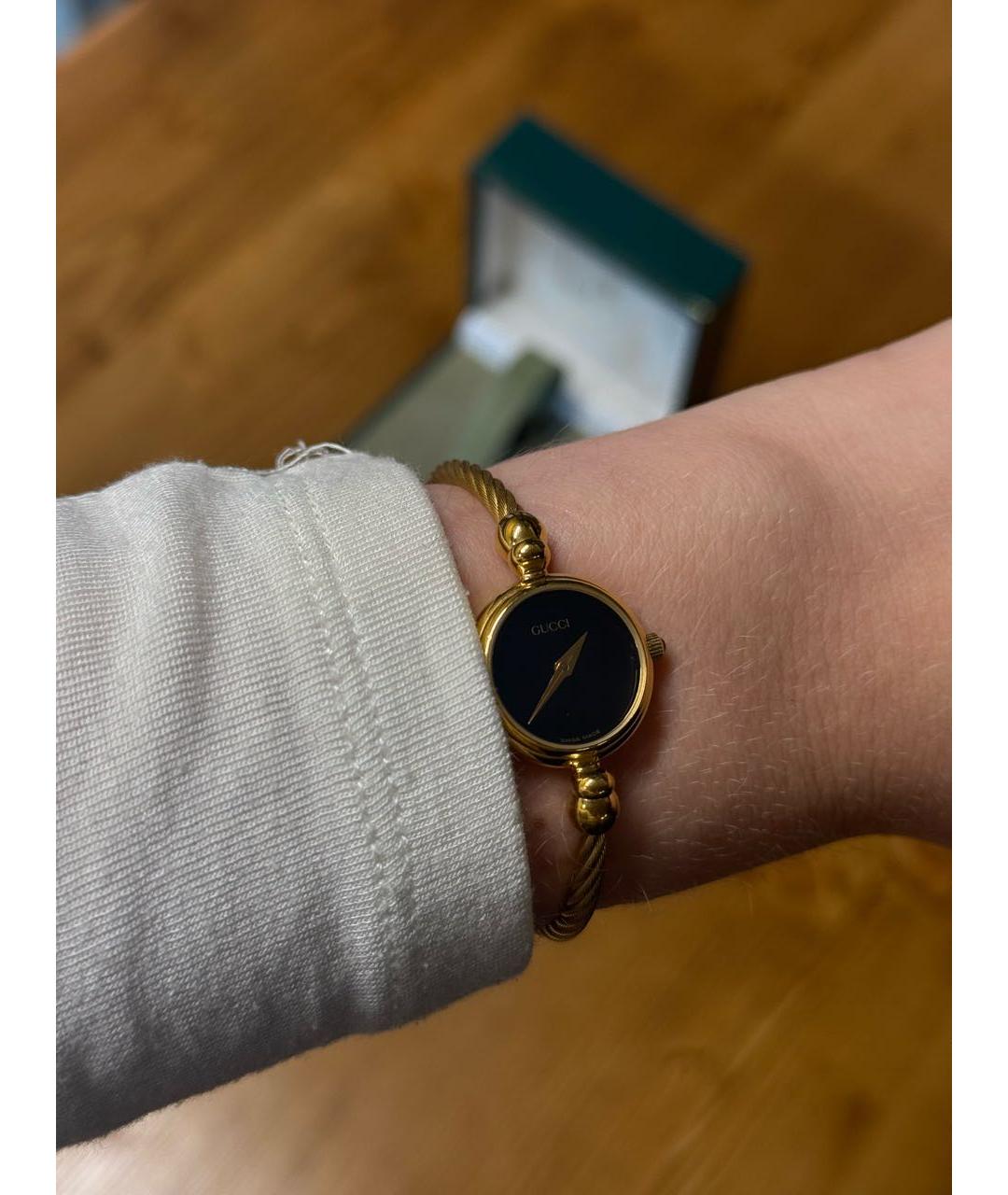 GUCCI Золотые металлические часы, фото 5