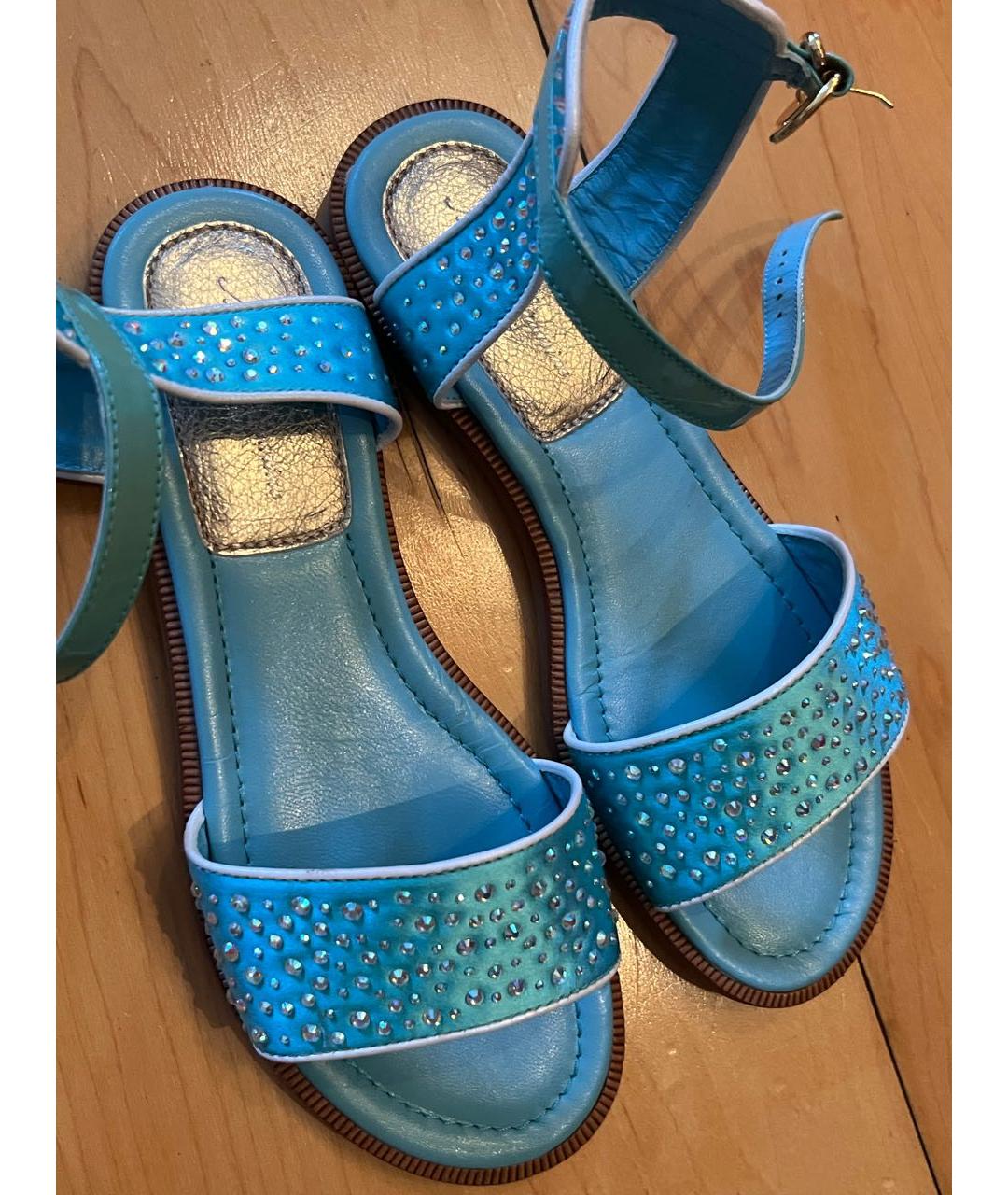 MISS BLUMARINE Бирюзовые туфли из лакированной кожи, фото 3