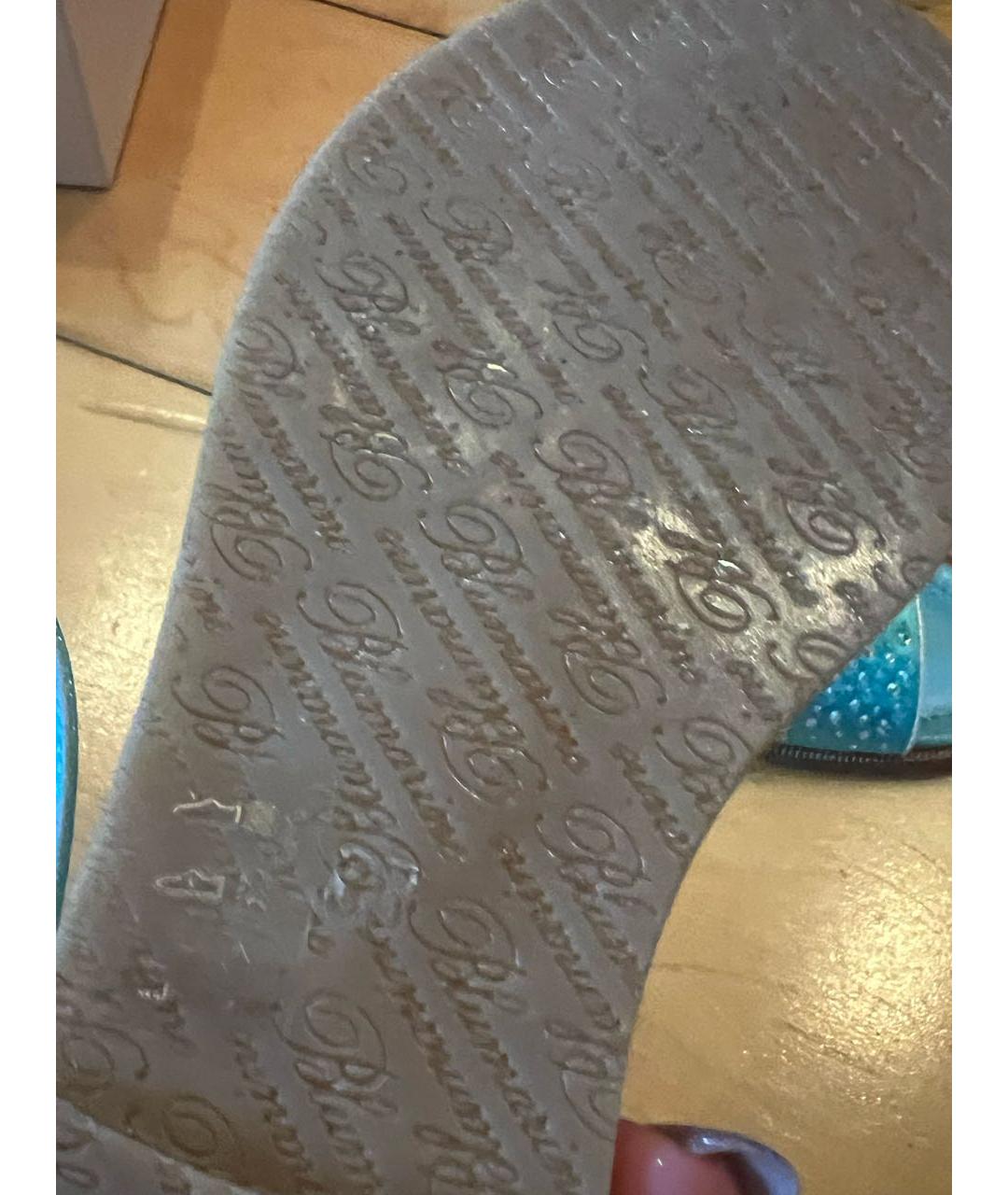 MISS BLUMARINE Бирюзовые туфли из лакированной кожи, фото 4