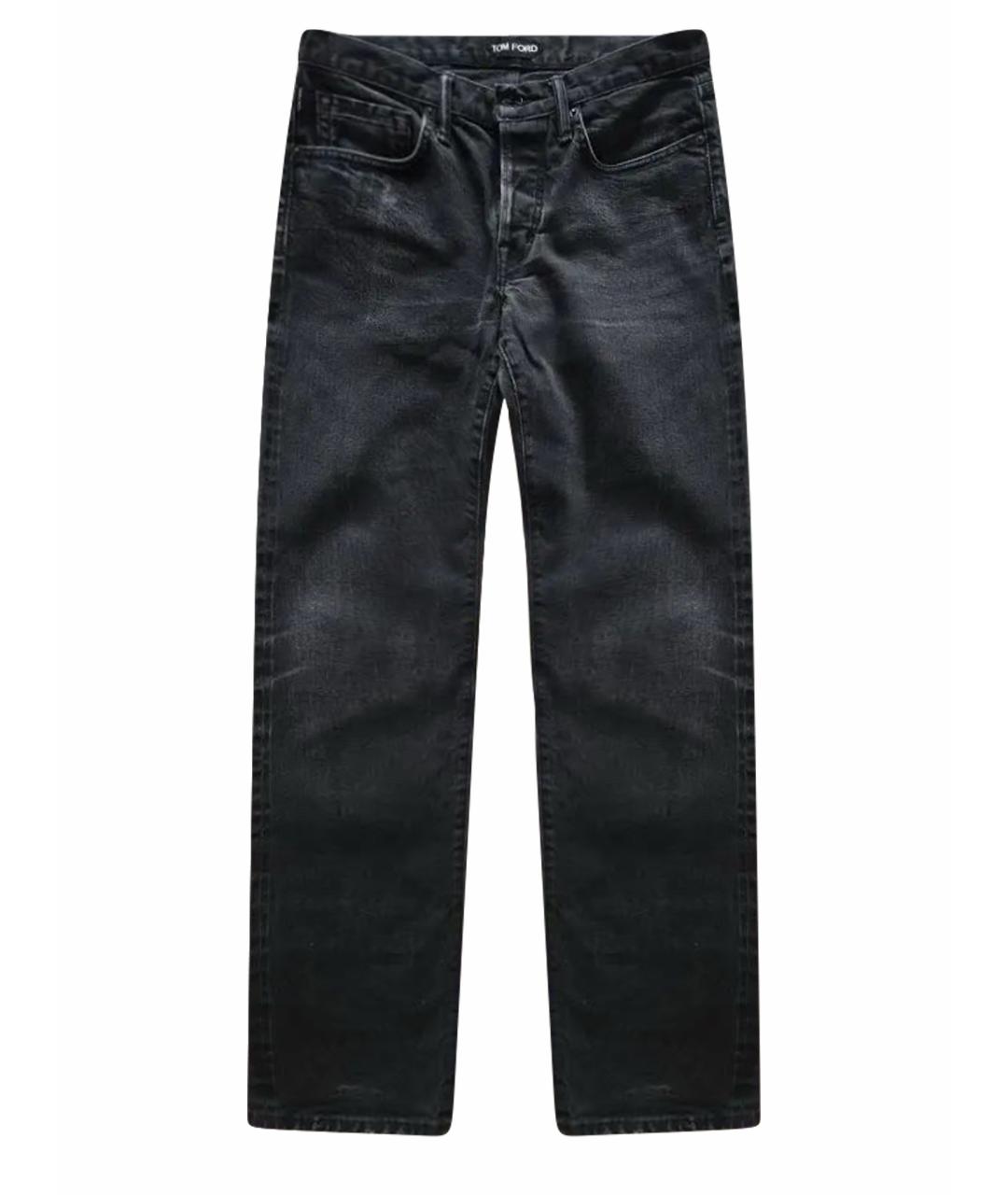 TOM FORD Черные хлопко-эластановые джинсы скинни, фото 1